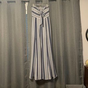 Strapless Jumpsuit with High slits